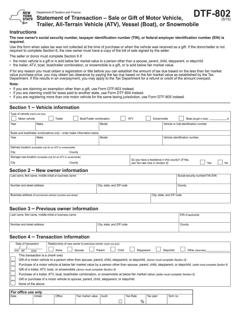 Dtf 802  Form